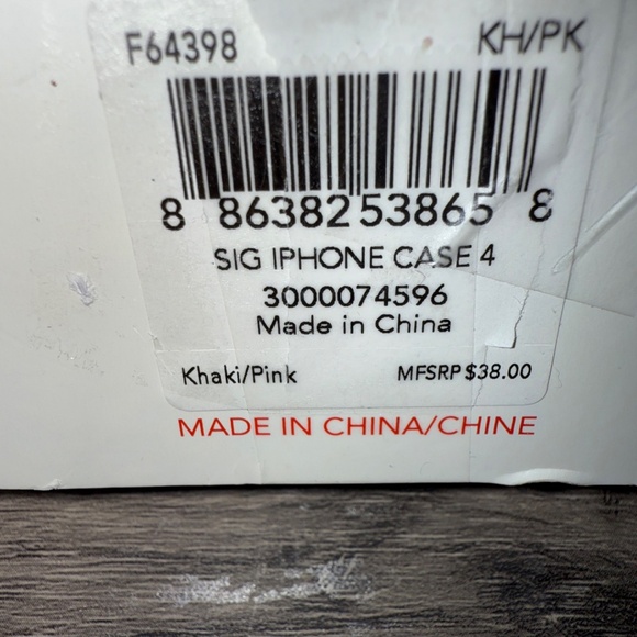 Coach iPhone 4/4S Case NEW In Box F64398 Khaki/Pink - Picture 7 of 8